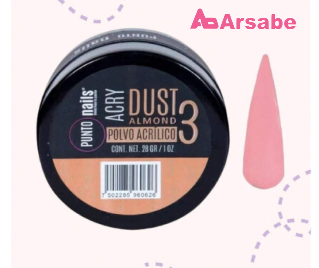PUNTO NAILS DUST ALMOND MAKE UP 3 1 OZ PNMU3