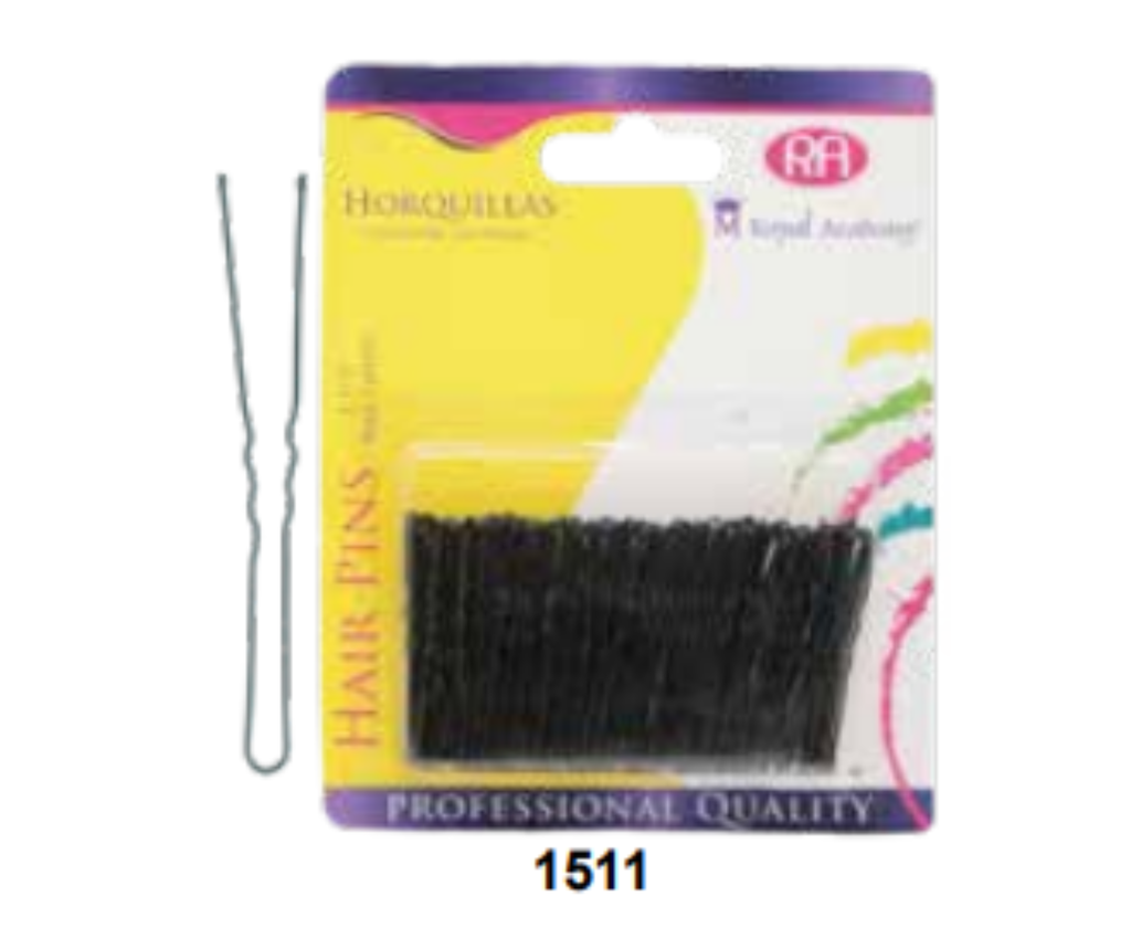 HORQUILLAS NEGRA 1 1/2" BLISTER C/100 PZ ROYAL ACADEMY #1511