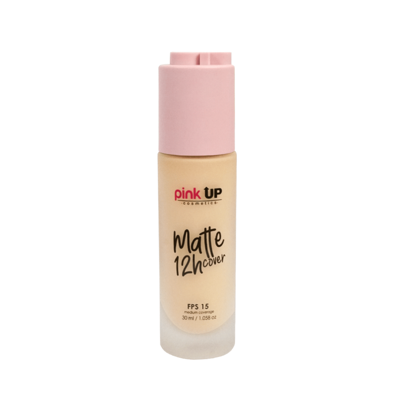 MAQUILLAJE LIQUIDO MATE PALE 100 MATTE 12 HRS.PINK UP PKMHRR100 (7502295831114)