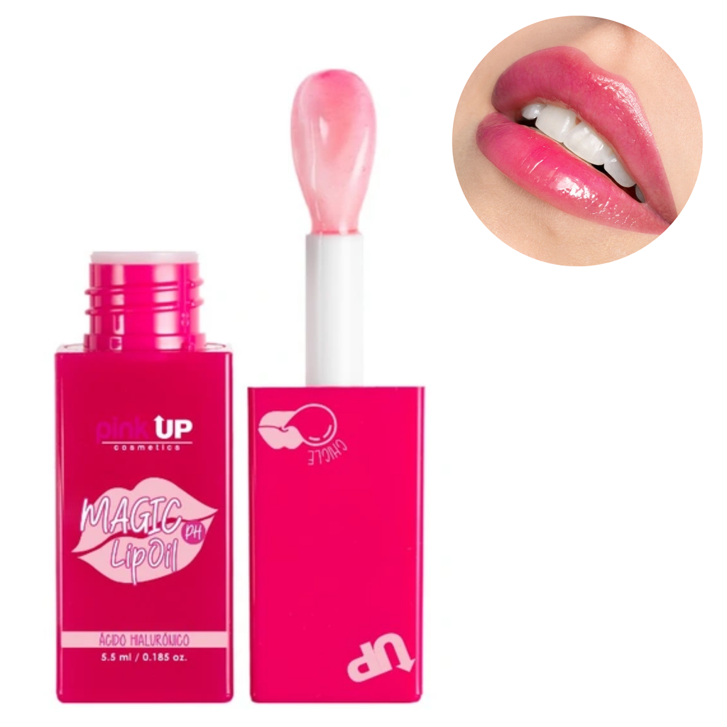 BUBBLE GUM 01 MAGIC LIP OIL BRILLO LABIAL HIDRATANTE MAGICO PINK UP PKML01