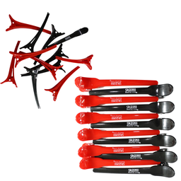 [7501955451075] PINZA TIPO GARZA NEGRO/ROJO 12 PZAS 1264-00